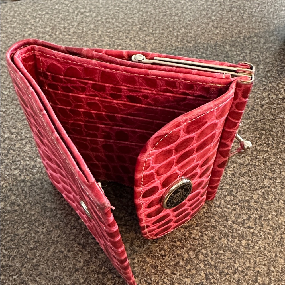 Dooney & Bourke Pink Crocodile Lock Wallet - Picture 4 of 4